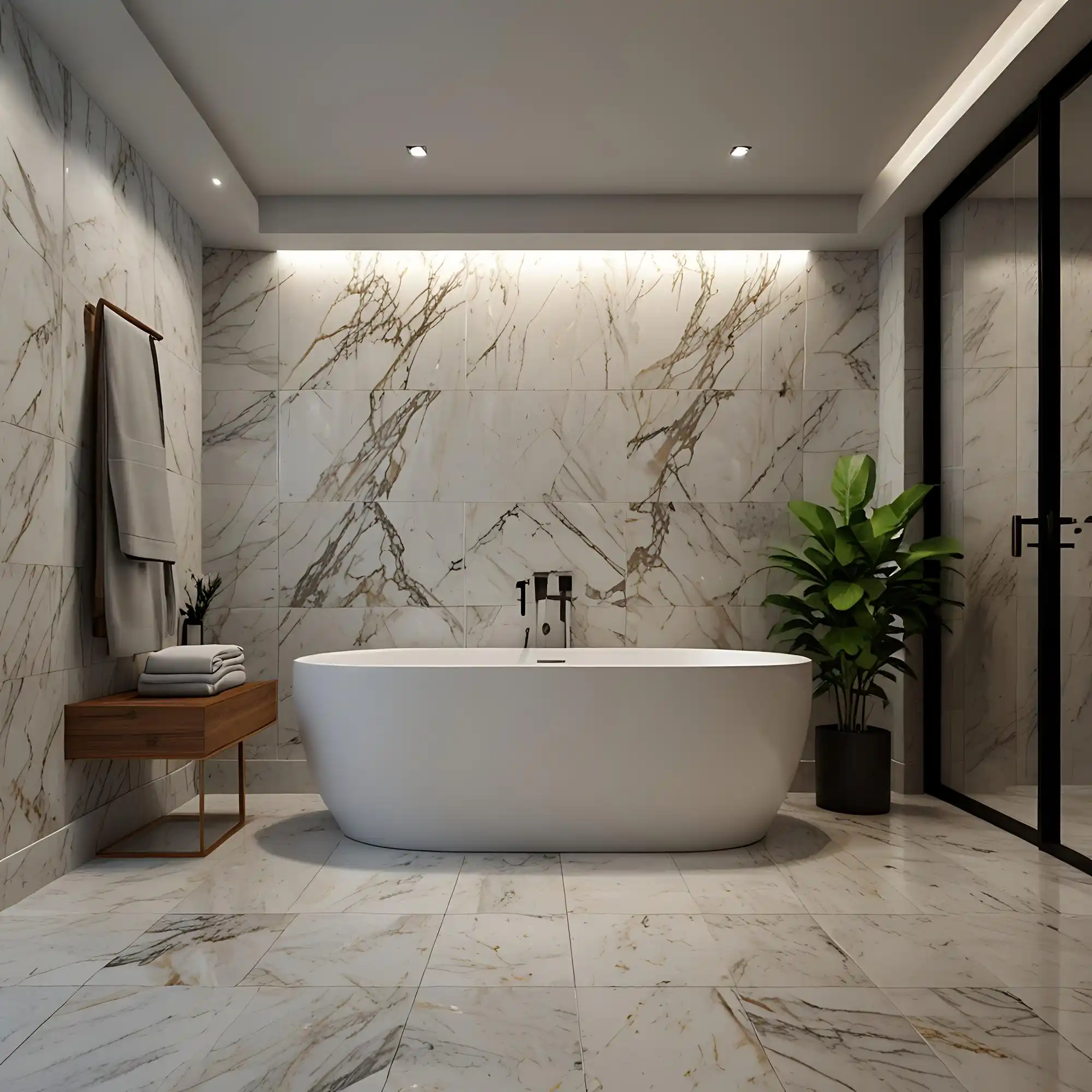 marble tile bathroom