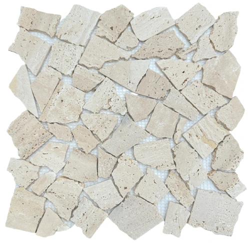 CRAZY ROME TRAVERTINE HONED Design Mosaic