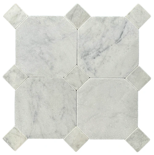 Carrara Square Tumbled Design Mosaic Tiles