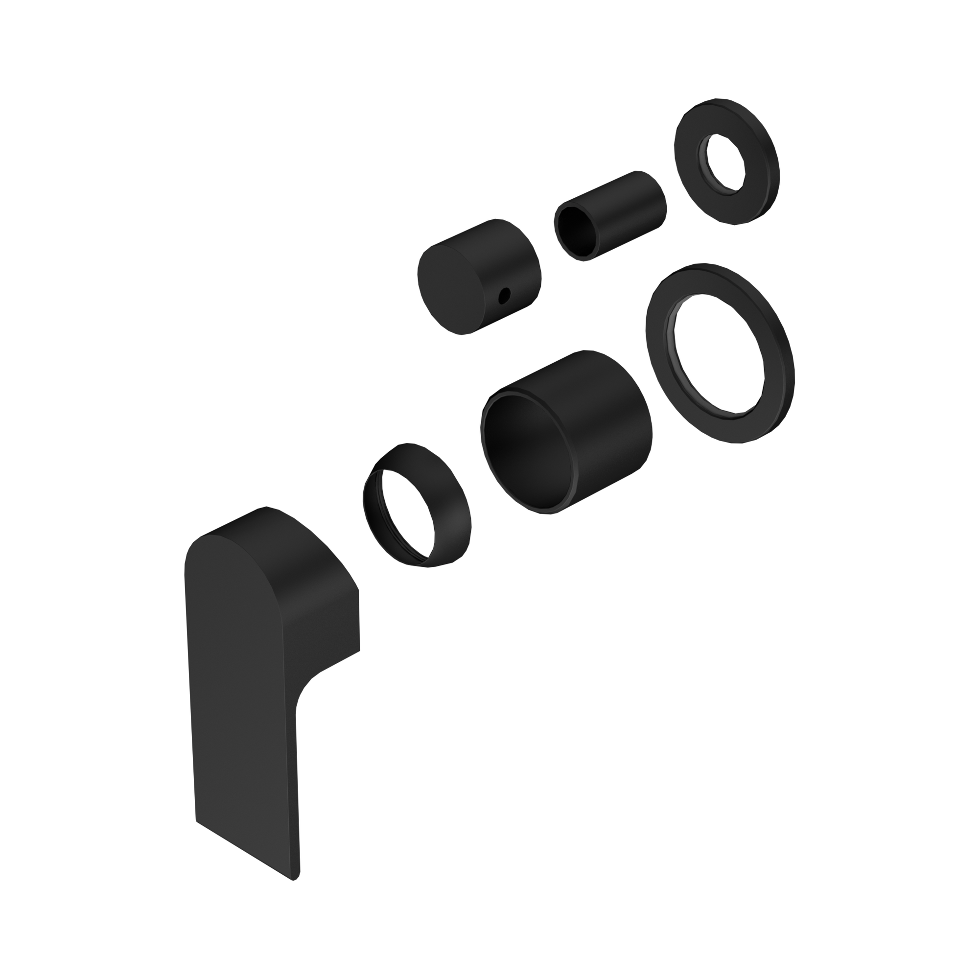 Bianca Shower Mixer With Diverter Separate Back Plate Trim Kits Only Matte Black - Image 1